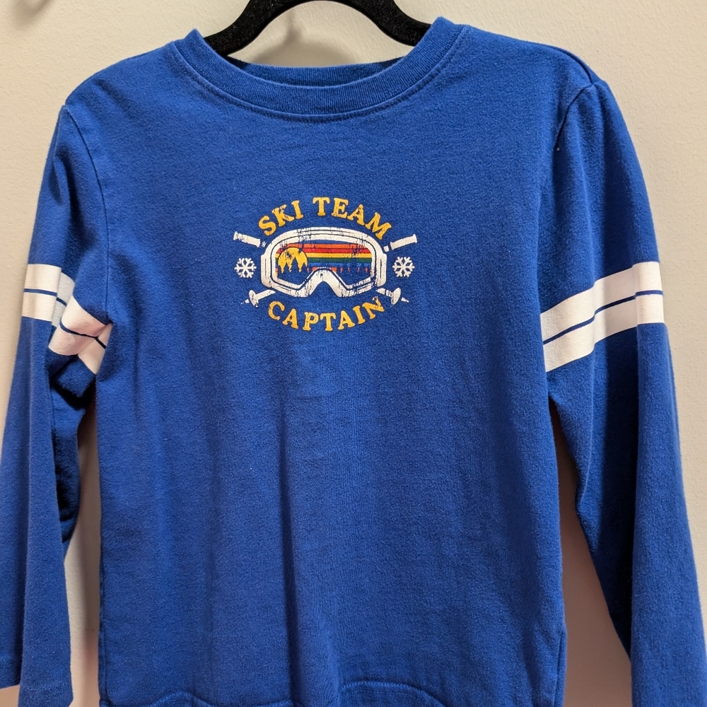 Janie and Jack boys long sleeve skirt ski logo